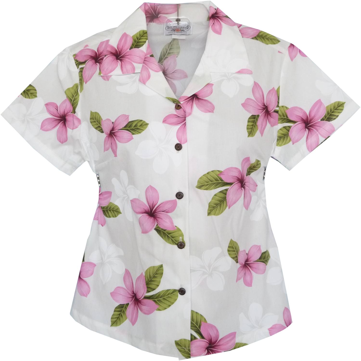 Delight Pink Hawaiian Women's Cotton Blouse - PapayaSun