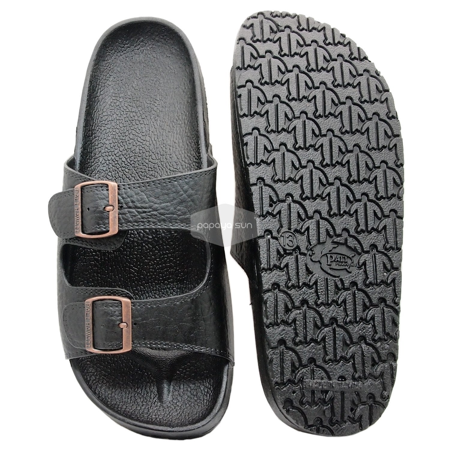 Pali Hawaii Jandals with Buckle Black Jesus Hawaiian Sandal - PapayaSun