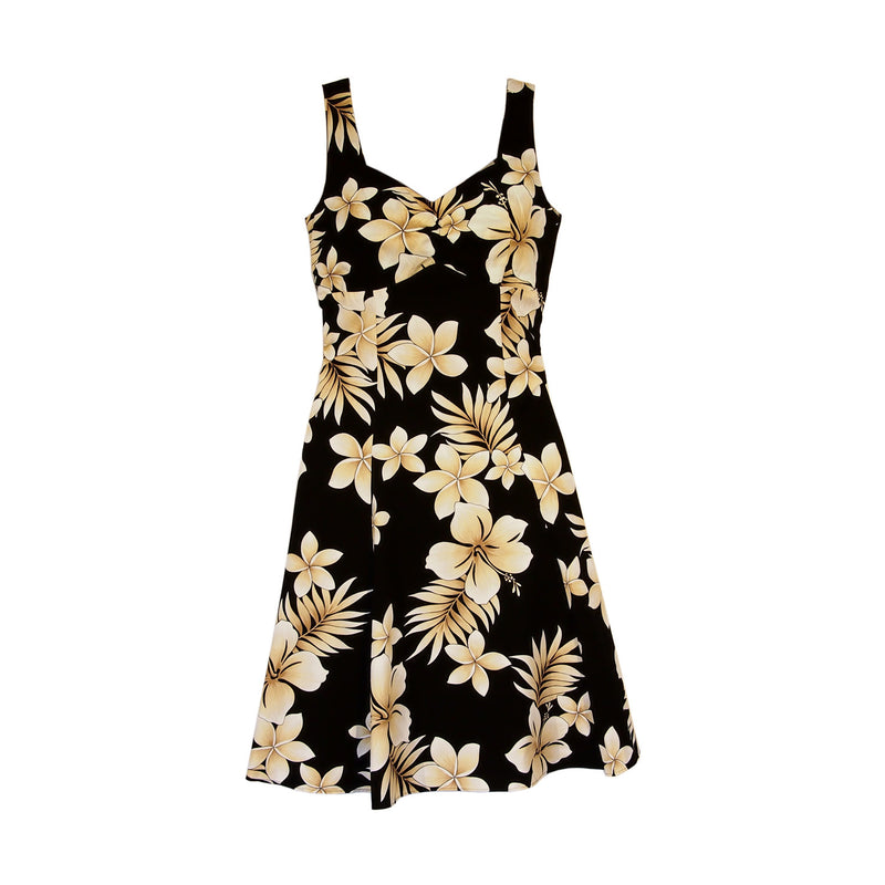 Beachcomber Black Hawaiian Sundress - PapayaSun