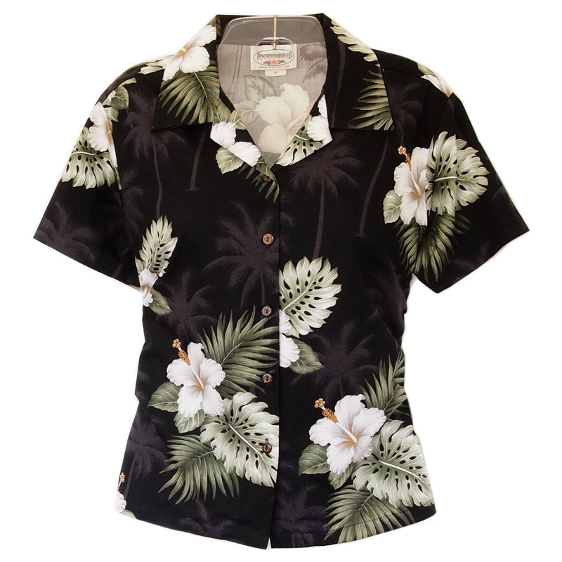 Blackberry Hawaiian Women's Cotton Blouse - PapayaSun