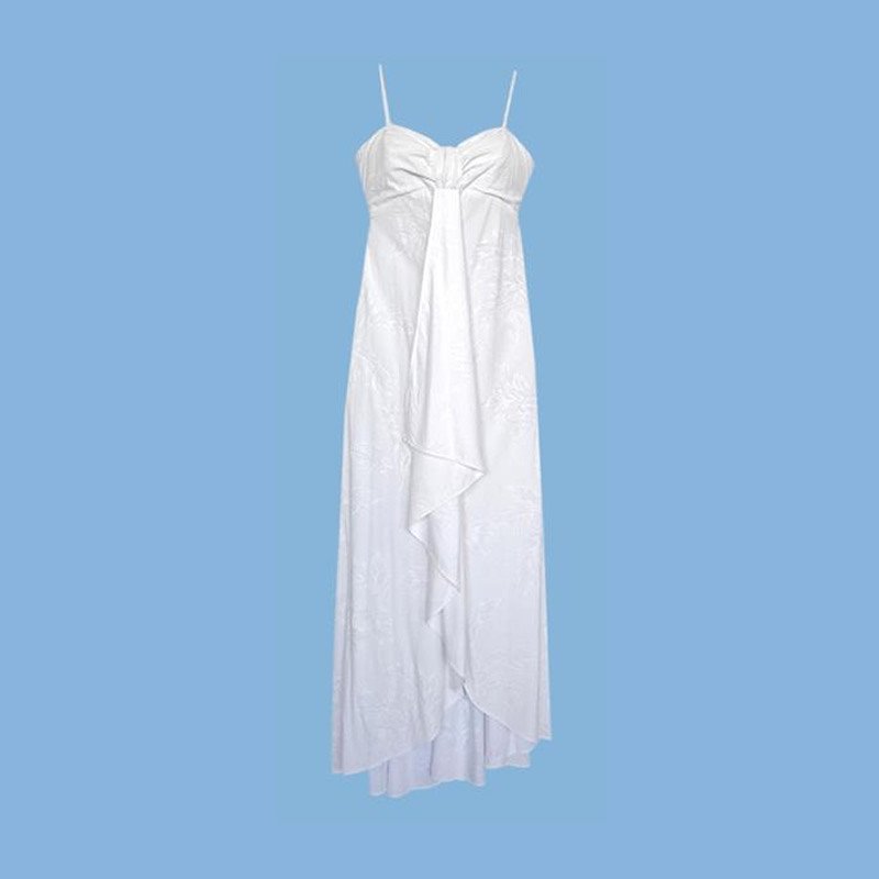 Ulu White Hawaiian Pele Wedding Dress - PapayaSun