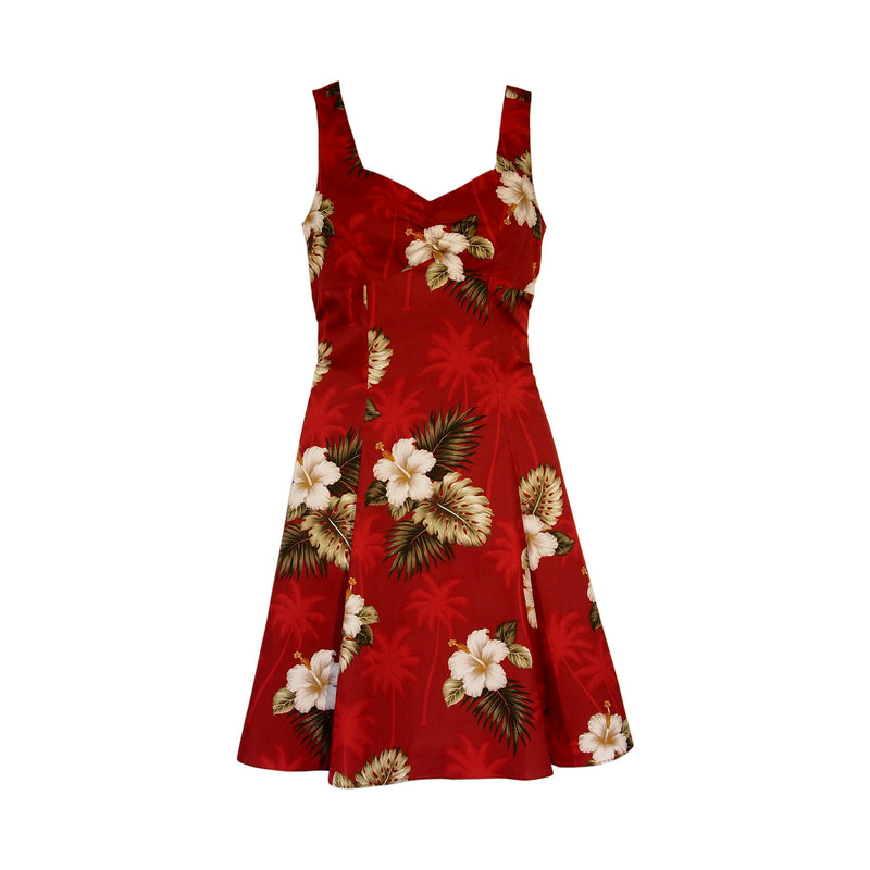 Lava Red Hawaiian Sundress - PapayaSun