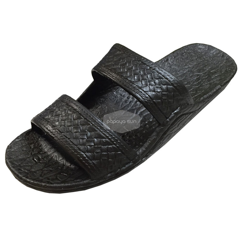 Classic Black “Hawaiian Jandals” Pali Hawaii Jesus Sandals - PapayaSun