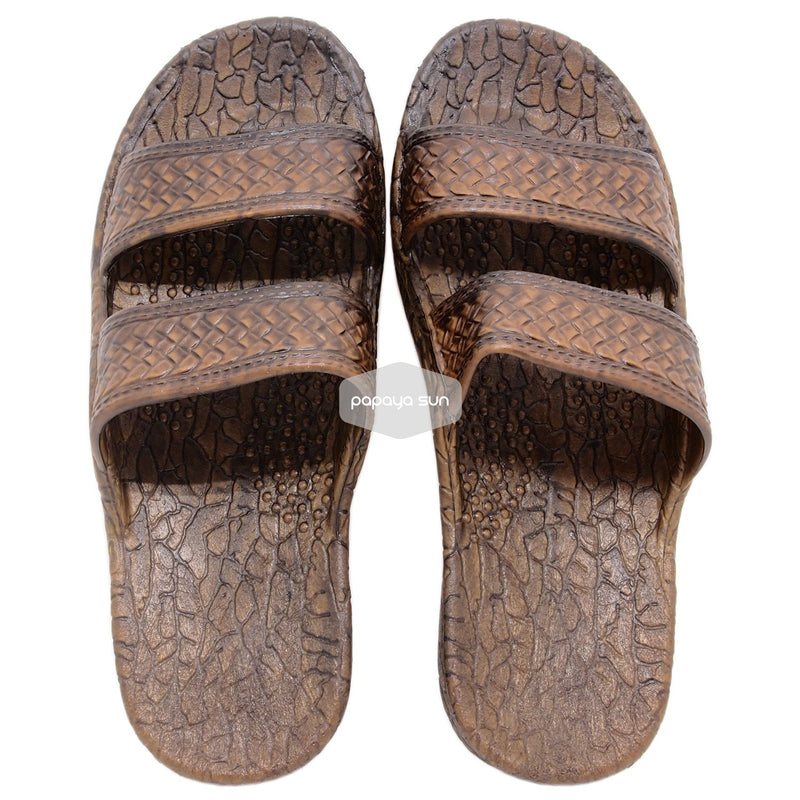 Classic Dark Brown “Hawaiian Jandals” Pali Hawaii Jesus Sandals - PapayaSun