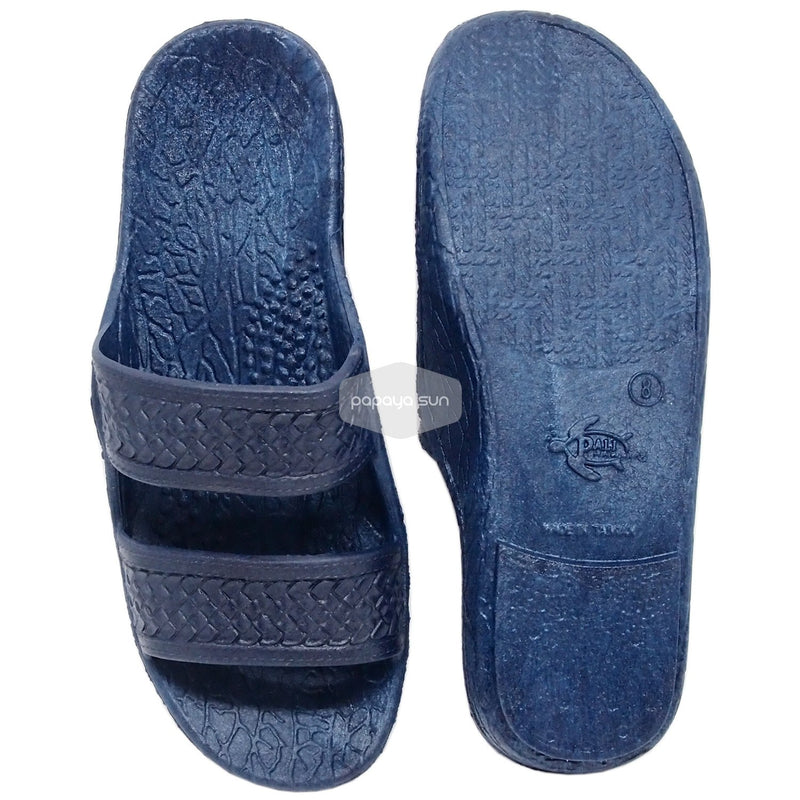 Classic Navy “Hawaiian Jandals” Pali Hawaii Jesus Sandals - PapayaSun