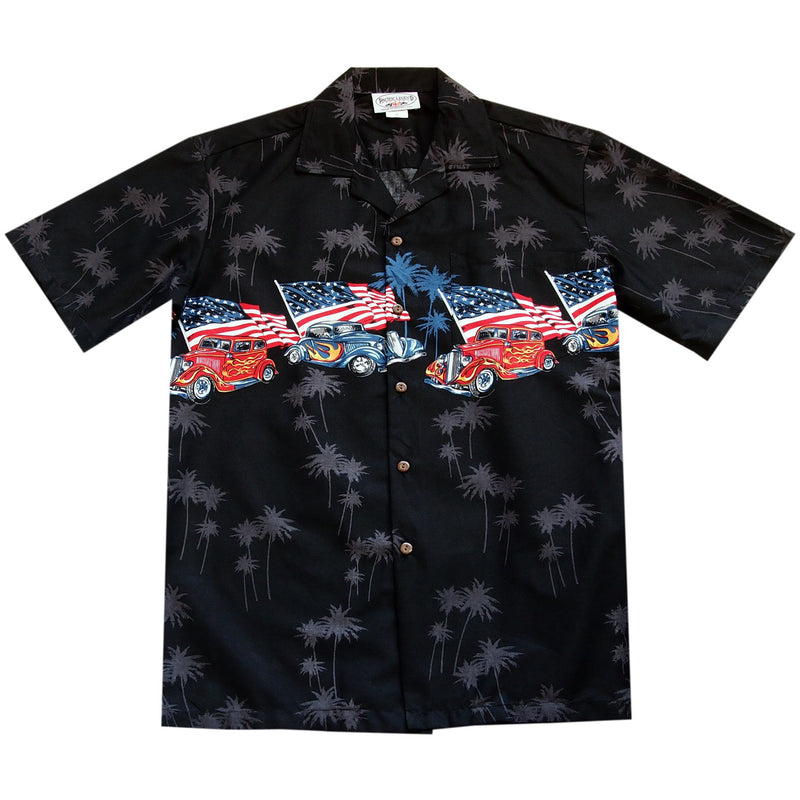 Street Rod Black Hawaiian Border Shirt - PapayaSun